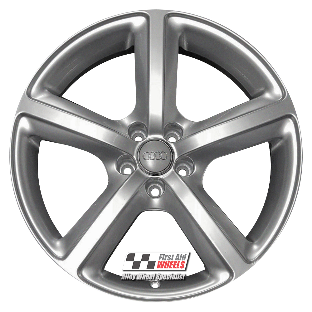 [R173S] R173S EXCHANGE SERVICE - AUDI Q7 4x20" GENUINE 5 SPOKE SILVER ALLOY WHEELS