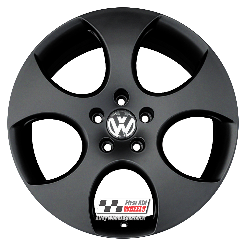 [R210SB] R210SB EXCHANGE SERVICE - VW GOLF GTI 4x18" GENUINE MONZA SATIN BLACK ALLOY WHEELS