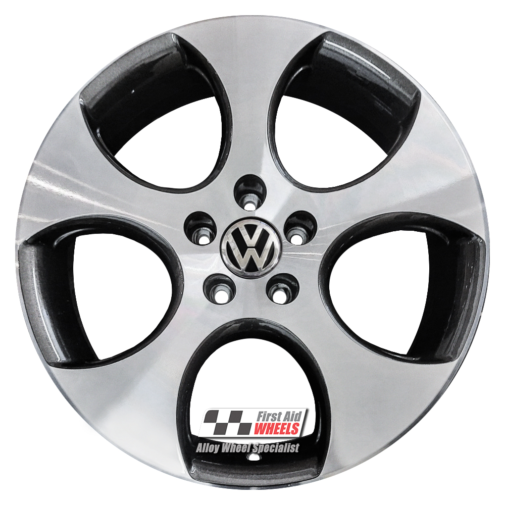 [R210DAD] R210DAD EXCHANGE SERVICE - VW GOLF GTI 4x18" GENUINE MONZA DARK ANTHRACITE DIAMOND CUT ALLOY WHEELS