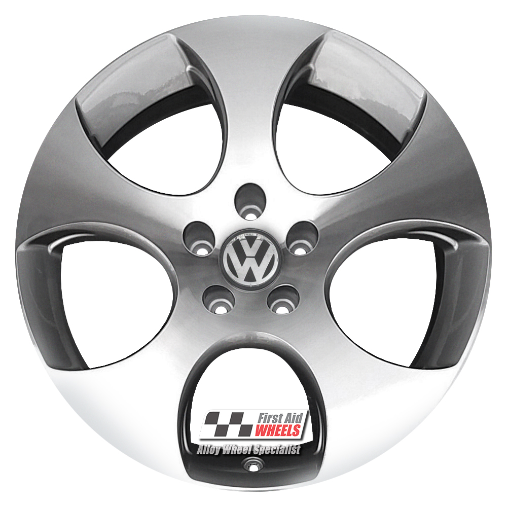 [R210DCG] R210DCG EXCHANGE SERVICE - VW GOLF GTI 4x18" GENUINE MONZA GREY DIAMOND CUT ALLOY WHEELS