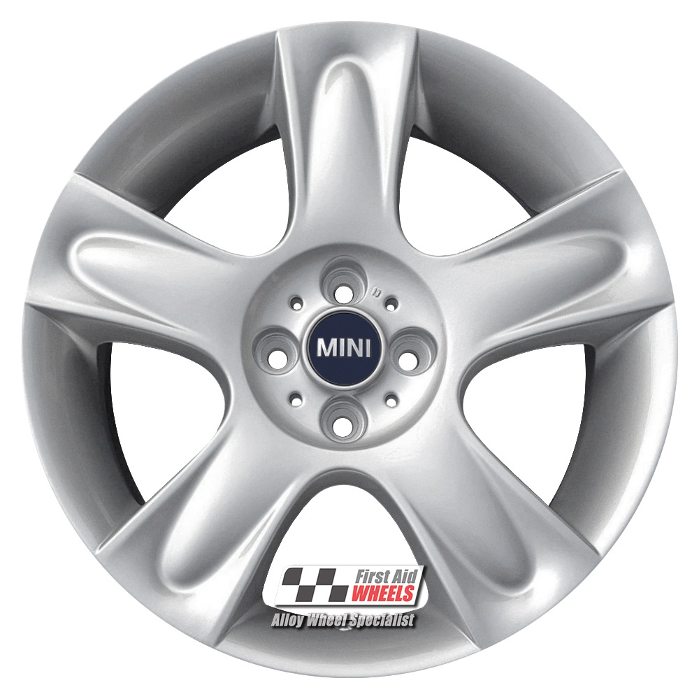 [R211S] R211S EXCHANGE SERVICE - MINI COOPER S 4x17" GENUINE R91 BULLET SILVER ALLOY WHEELS