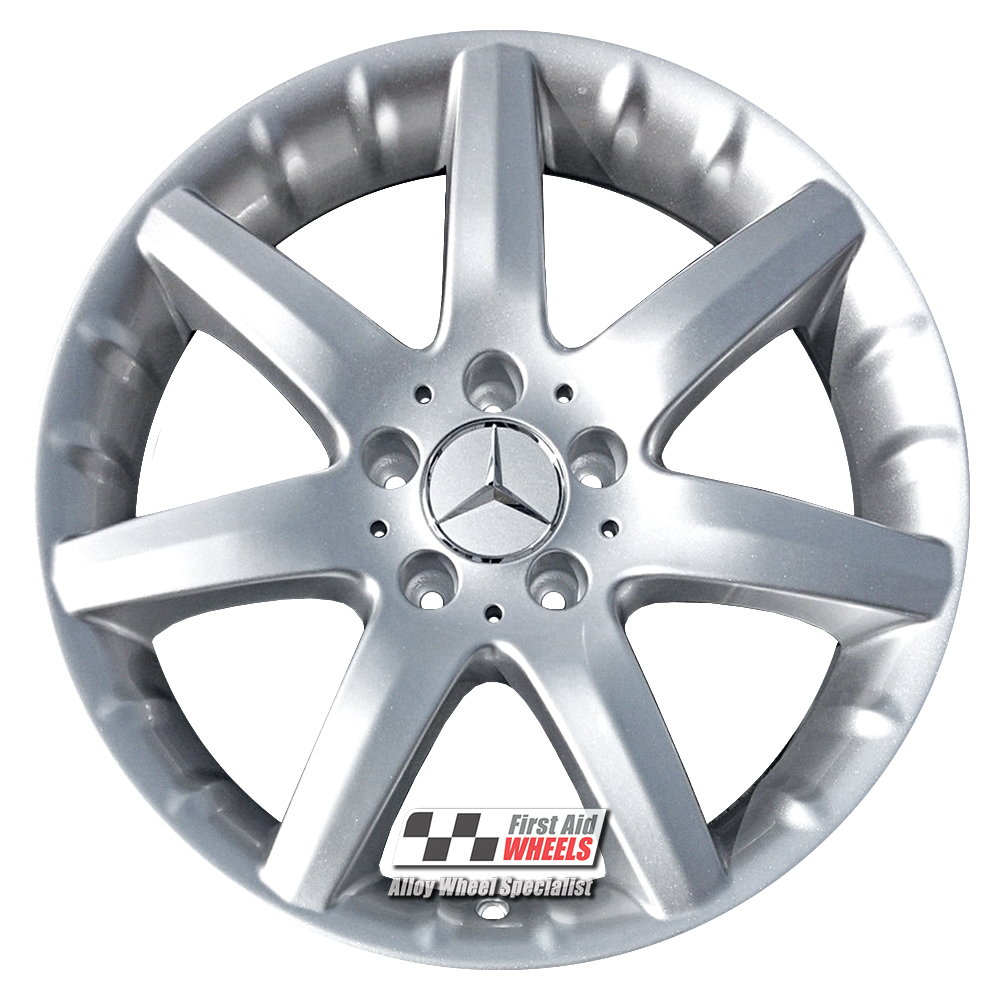 [R218SS] R218SS EXCHANGE SERVICE - MERCEDES C CLASS 4x17" ALSHAIN TITANIUM SILVER 7.5J ALLOY WHEELS