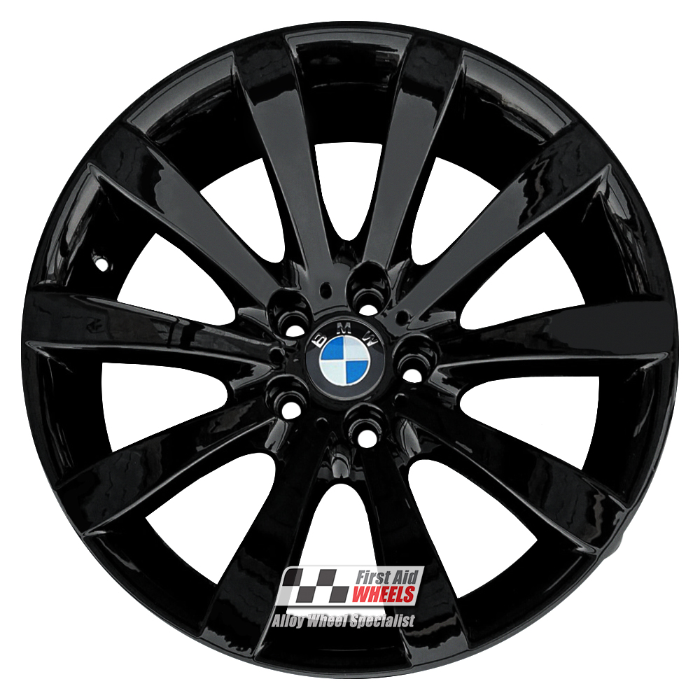 [R220GB] R220GB EXCHANGE SERVICE - BMW 6 SERIES 4x19" GENUINE STYLE 218 GLOSS BLACK ALLOY WHEELS