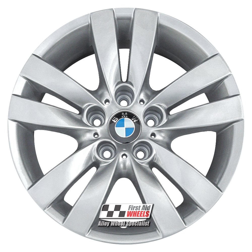 [R230S] R230S EXCHANGE SERVICE - BMW 3 SERIES E90 4x17" GENUINE STYLE 161 SILVER ALLOY WHEELS