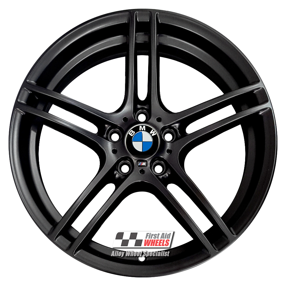 [R236SB] R236SB EXCHANGE SERVICE - BMW 3 SERIES 4x19" GENUINE STYLE 313M SATIN BLACK ALLOY WHEELS
