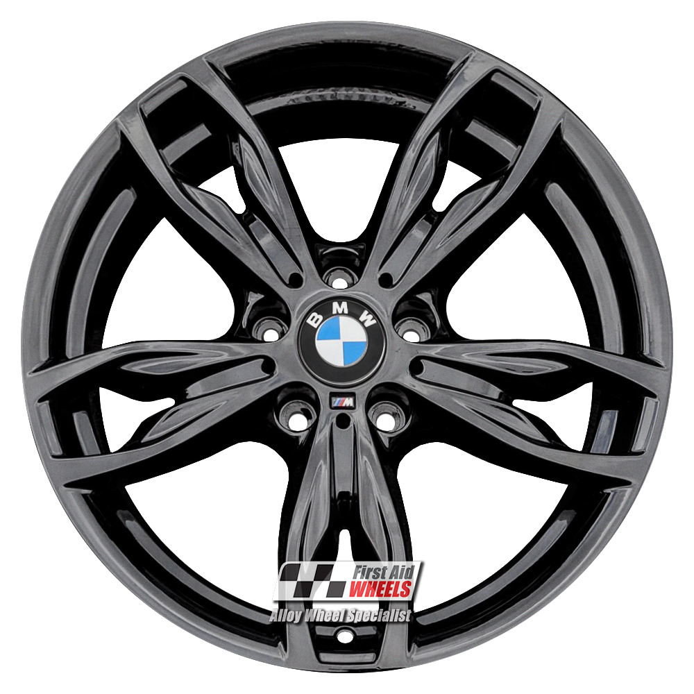 [R267GB] R267BG EXCHANGE SERVICE - BMW M135i M140i M235i 4x18" GENUINE 436M GLOSS BLACK ALLOY WHEELS