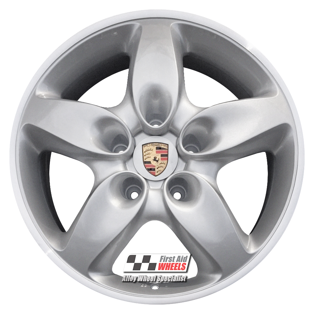 [R276SD] R276SD EXCHANGE SERVICE - PORSCHE CAYENNE TURBO 4x18" GENUINE SILVER DIAMOND RIM REFURBISHED ALLOY WHEELS