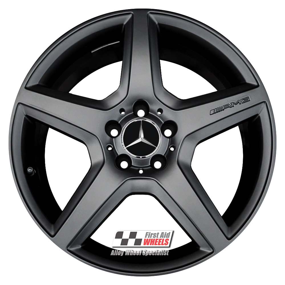[R277SB] R277SB EXCHANGE SERVICE - MERCEDES A B CLASS 4x18" GENUINE AMG SATIN BLACK ALLOY WHEELS