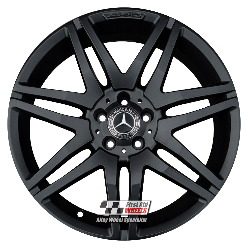 [R287SB] R287SB EXCHANGE SERVICE - MERCEDES E CLASS A207 C207 4x19" GENUINE AMG SATIN BLACK ALLOY WHEELS