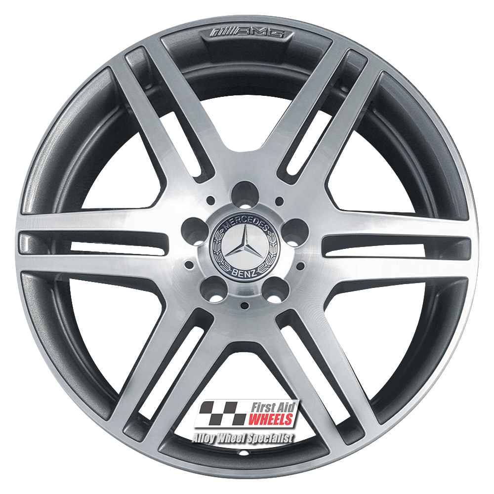 [R288DCG] R288DCG EXCHANGE SERVICE - MERCEDES E CLASS W212 4x18" GENUINE AMG GREY DIAMOND CUT ALLOY WHEELS