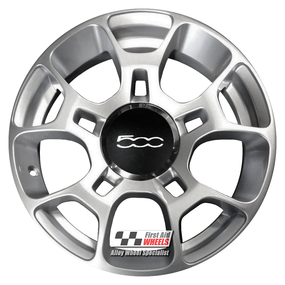 [R292S] R292S EXCHANGE SERVICE - FIAT 500 4x16'' GENUINE SILVER ALLOY WHEELS