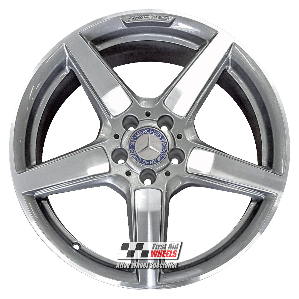 [R316DCG] R316DCG EXCHANGE SERVICE - MERCEDES CLS C218 4x19" AMG 5 SPOKE GREY DIAMOND CUT ALLOY WHEELS