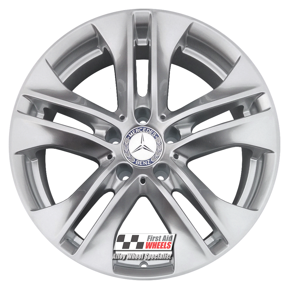 [R323S] R323S EXCHANGE SERVICE - MERCEDES E CLASS W212 S212 4x17" GENUINE SILVER ALLOY WHEELS