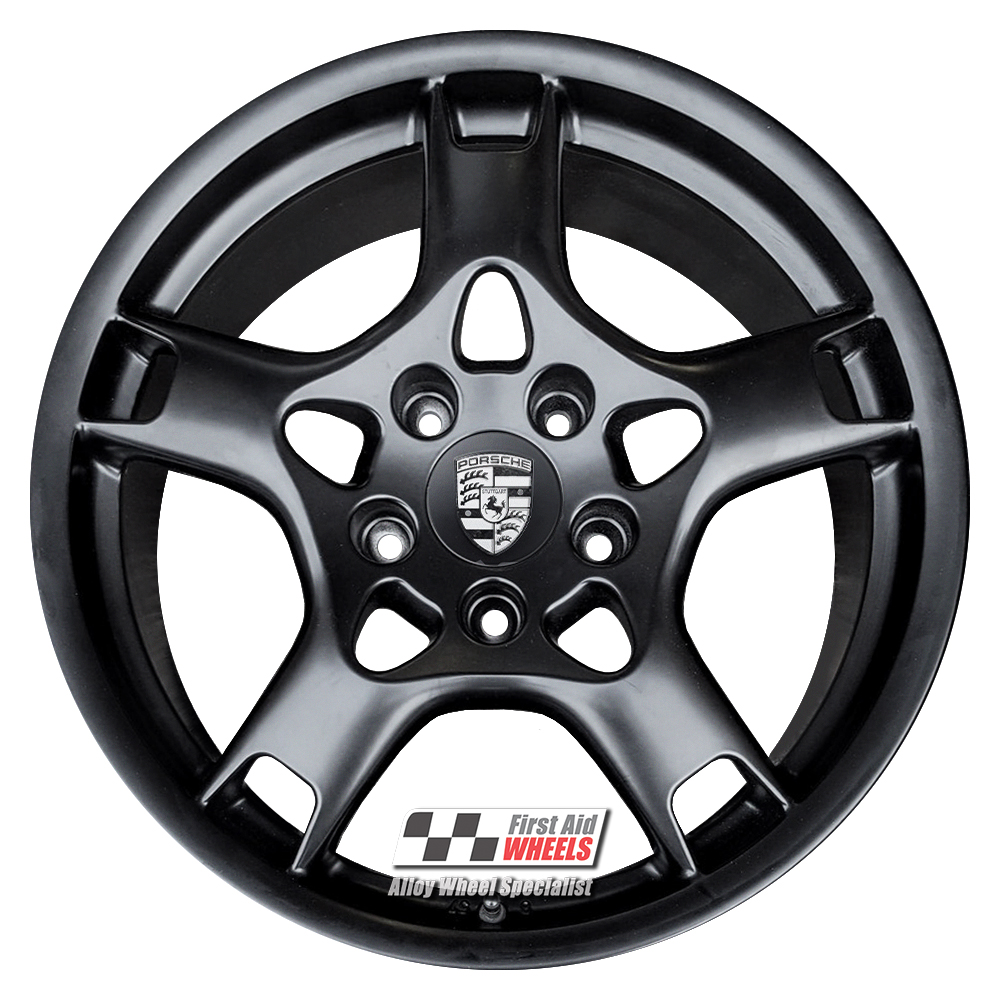 [R326SB] R326SB EXCHANGE SERVICE - PORSCHE CARRERA 4S 911-997 4x19" CRAB CLAW SATIN BLACK ALLOY WHEELS