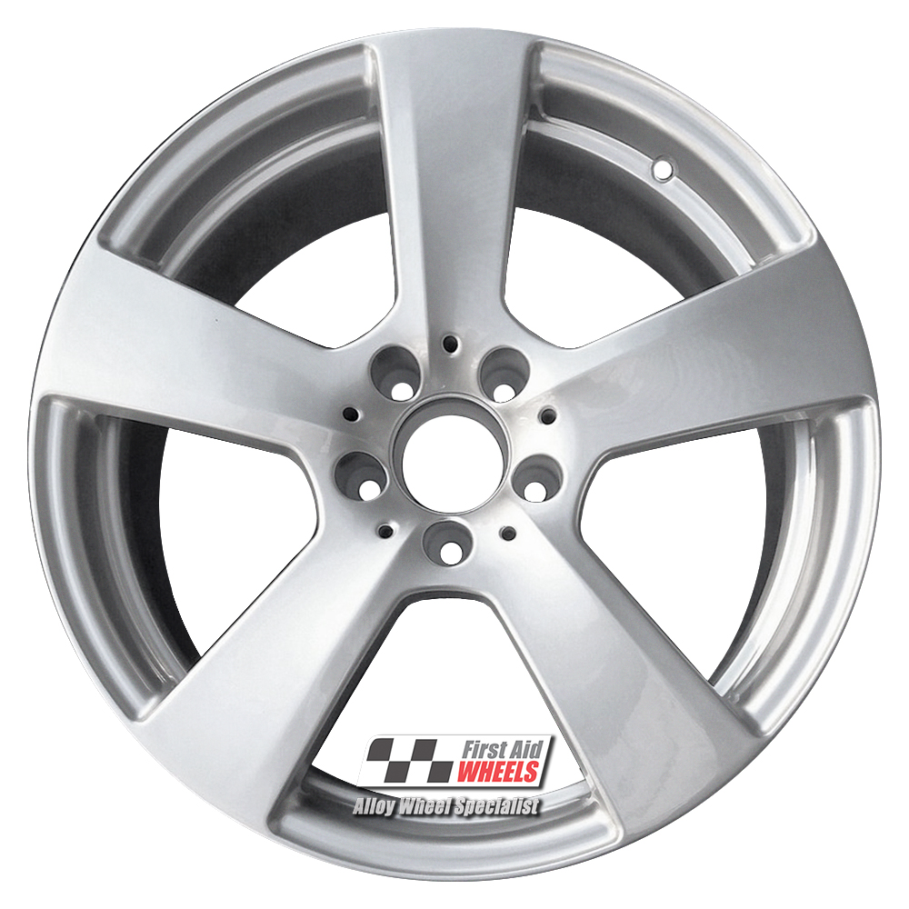 [R331S] R331S EXCHANGE SERVICE - MERCEDES E-CLASS W212 4x18" 5 SPOKE SILVER ALLOY WHEELS