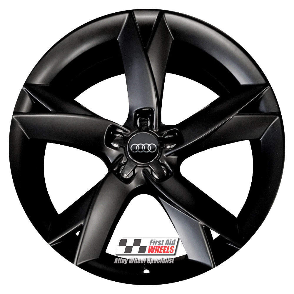 [R335SB] R335SB EXCHANGE SERVICE - AUDI A5 8T 4x19" GENUINE Y SPOKE SATIN BLACK ALLOY WHEELS
