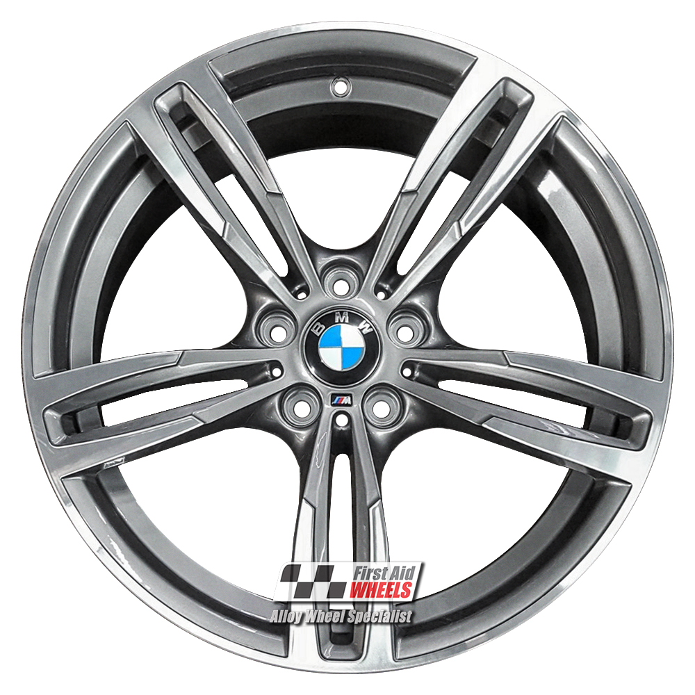 [R348DFG] R348DFG EXCHANGE SERVICE - BMW M2 M3 M4 4x19" GENUINE STYLE 437M FERRIC GREY DIAMOND CUT ALLOY WHEELS