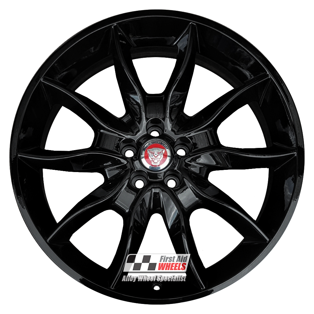[R351GB] R351GB EXCHANGE SERVICE - JAGUAR XF 4x20" GENUINE DRACO GLOSS BLACK ALLOY WHEELS