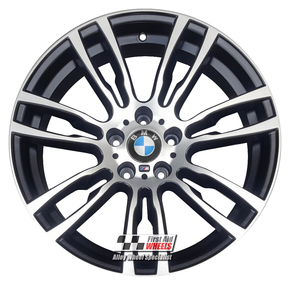 [R354DBS] R354DBS EXCHANGE SERVICE - BMW 3/4 SERIES 4x19" GENUINE STYLE 403M SATIN BLACK DIAMOND CUT ALLOY WHEELS
