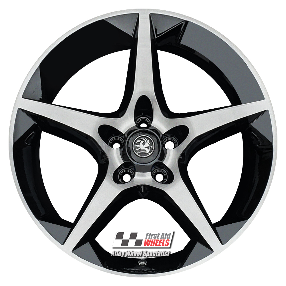 [R366DCB] R366DCB EXCHANGE SERVICE - VAUXHALL ASTRA ZAFIRA SRI XP 4x18" PENTA GLOSS BLACK DIAMOND CUT ALLOY WHEELS