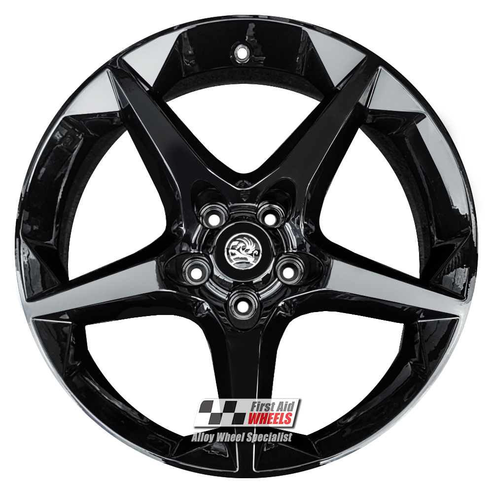[R366GB] R366GB EXCHANGE SERVICE - VAUXHALL ASTRA ZAFIRA SRI XP 4x18" PENTA GLOSS BLACK ALLOY WHEELS