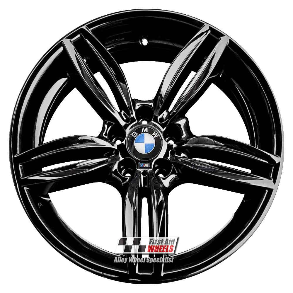 [R379SB] R379GB EXCHANGE SERVICE - BMW 5 6 SERIES 4x19" GENUINE STYLE 351M GLOSS BLACK ALLOY WHEELS