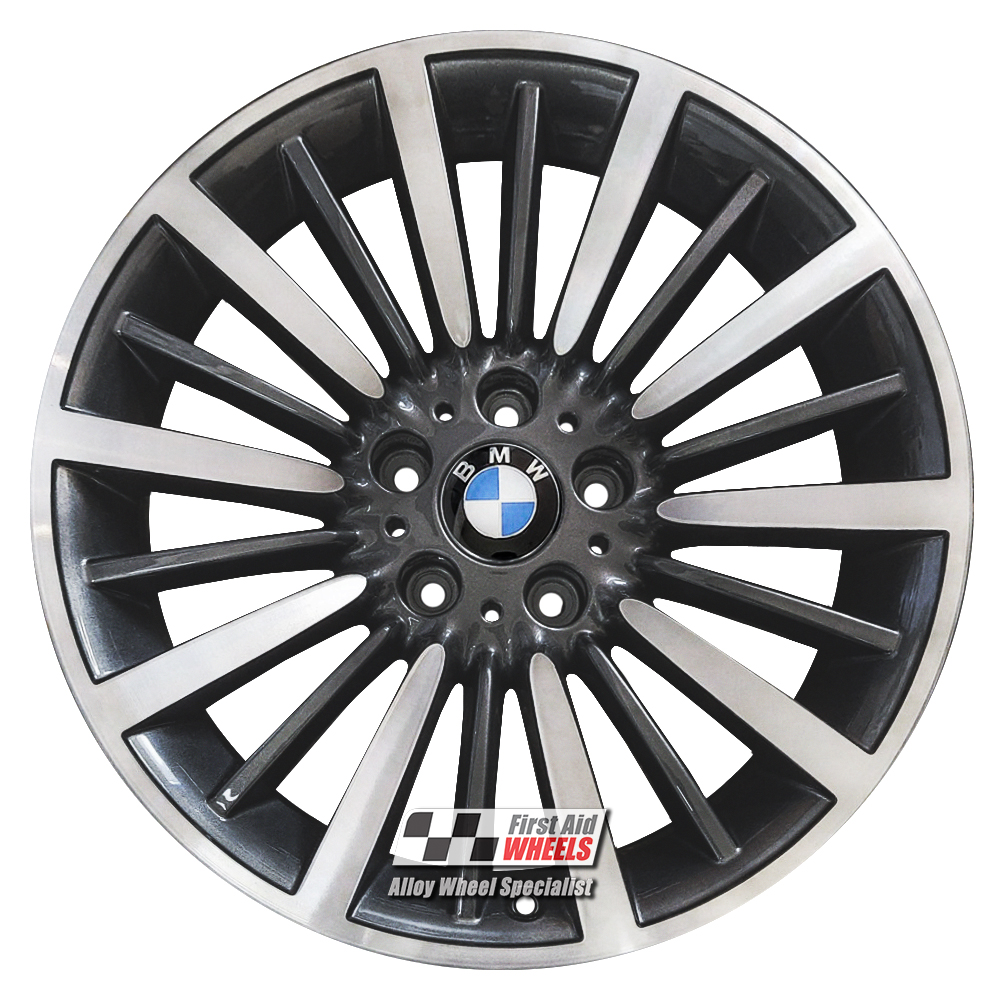 [R386DCB] R386DCB EXCHANGE SERVICE - BMW 3/4 SERIES 4x18" GENUINE STYLE 416 GLOSS BLACK DIAMOND CUT ALLOY WHEELS