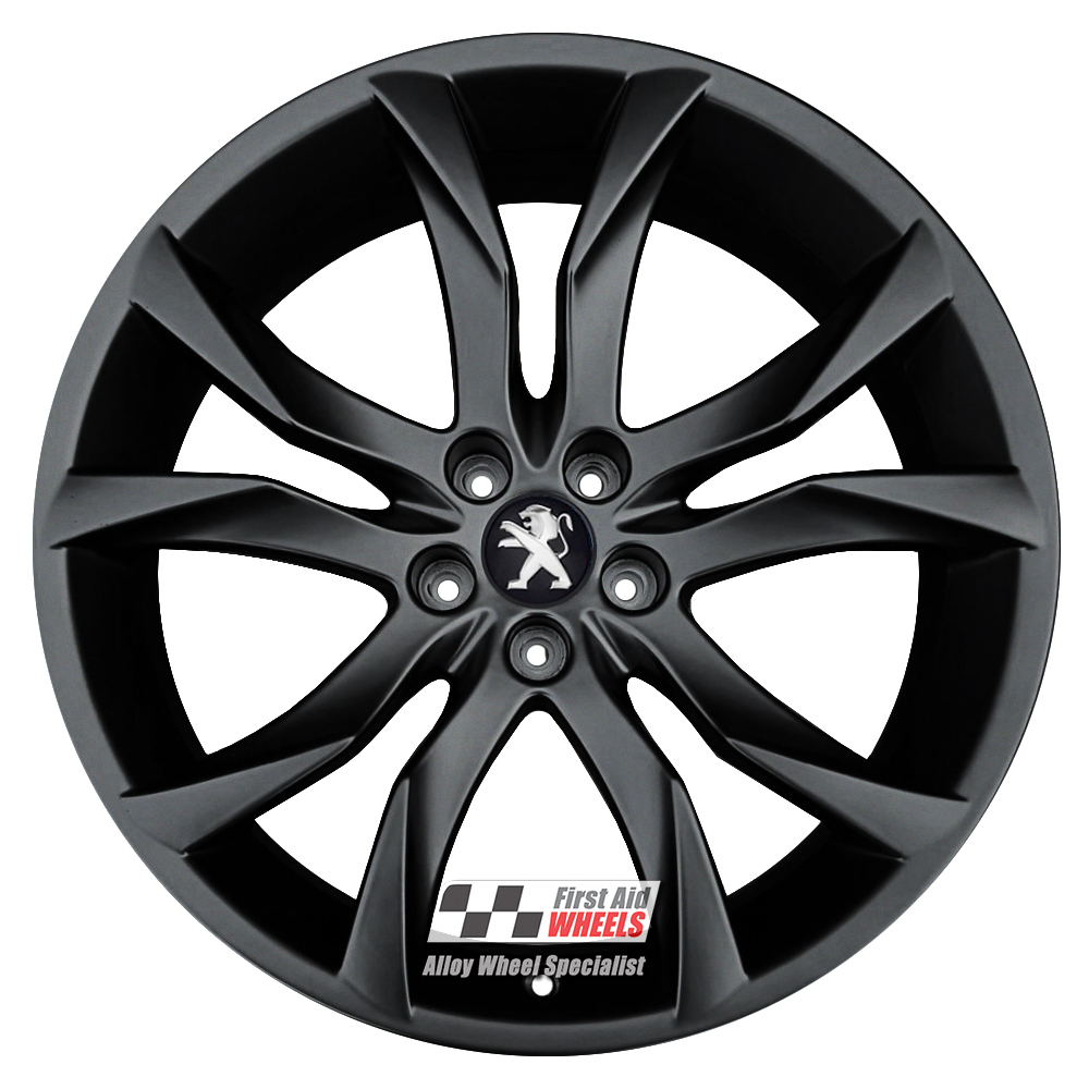 [R393SB] R393SB EXCHANGE SERVICE - PEUGEOT RCZ 4x19" GENUINE SORTILEGE SATIN BLACK ALLOY WHEELS