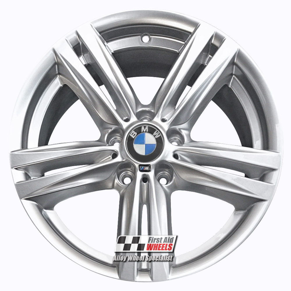 [R400S] R400S EXCHANGE SERVICE - BMW 1 2 SERIES 4x18" GENUINE STYLE 386M SILVER ALLOY WHEELS