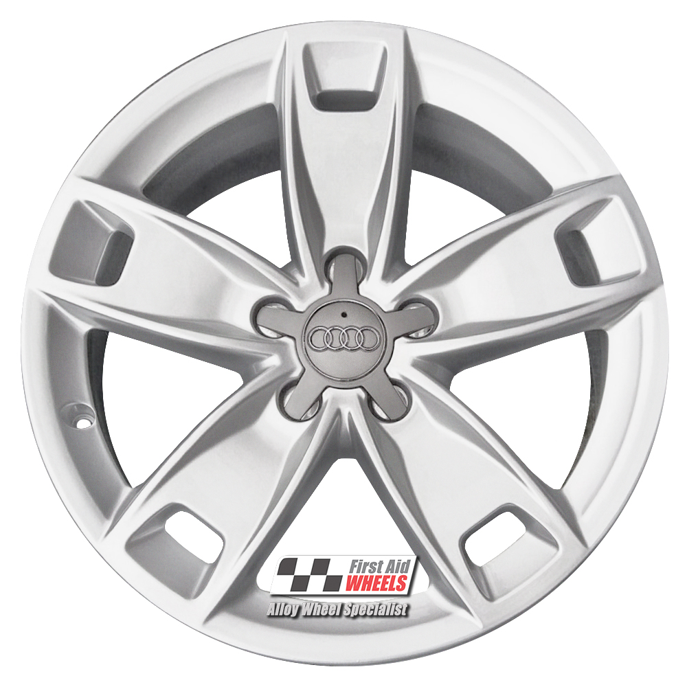 [R403S] R403S EXCHANGE SERVICE - AUDI A3 4x17" GENUINE 5 SPOKE SILVER ALLOY WHEELS