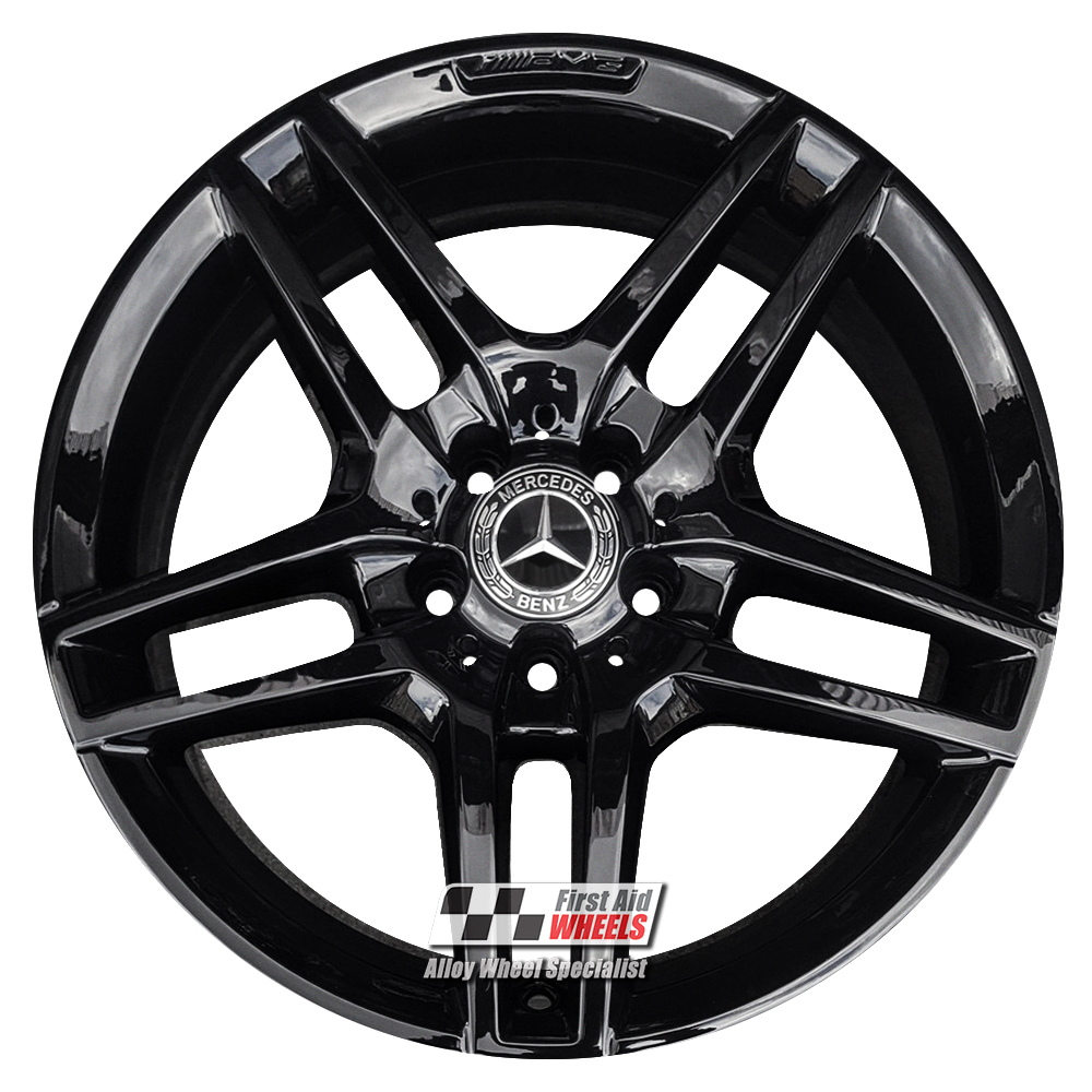 [R409GB] R409GB EXCHANGE SERVICE - MERCEDES E CLASS S212 W212 4x18" AMG GLOSS BLACK ALLOY WHEELS