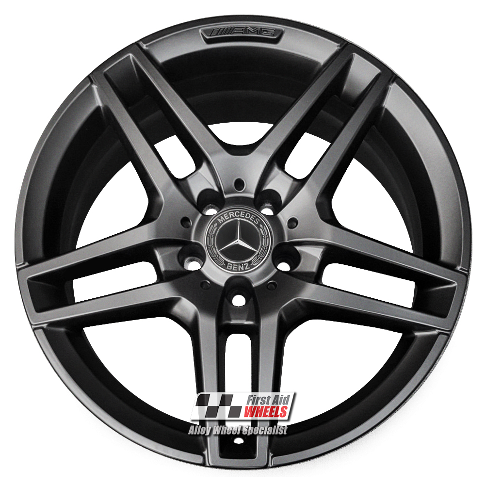 [R409SB] R409SB EXCHANGE SERVICE - MERCEDES E CLASS S212 W212 4x18" AMG SATIN BLACK ALLOY WHEELS
